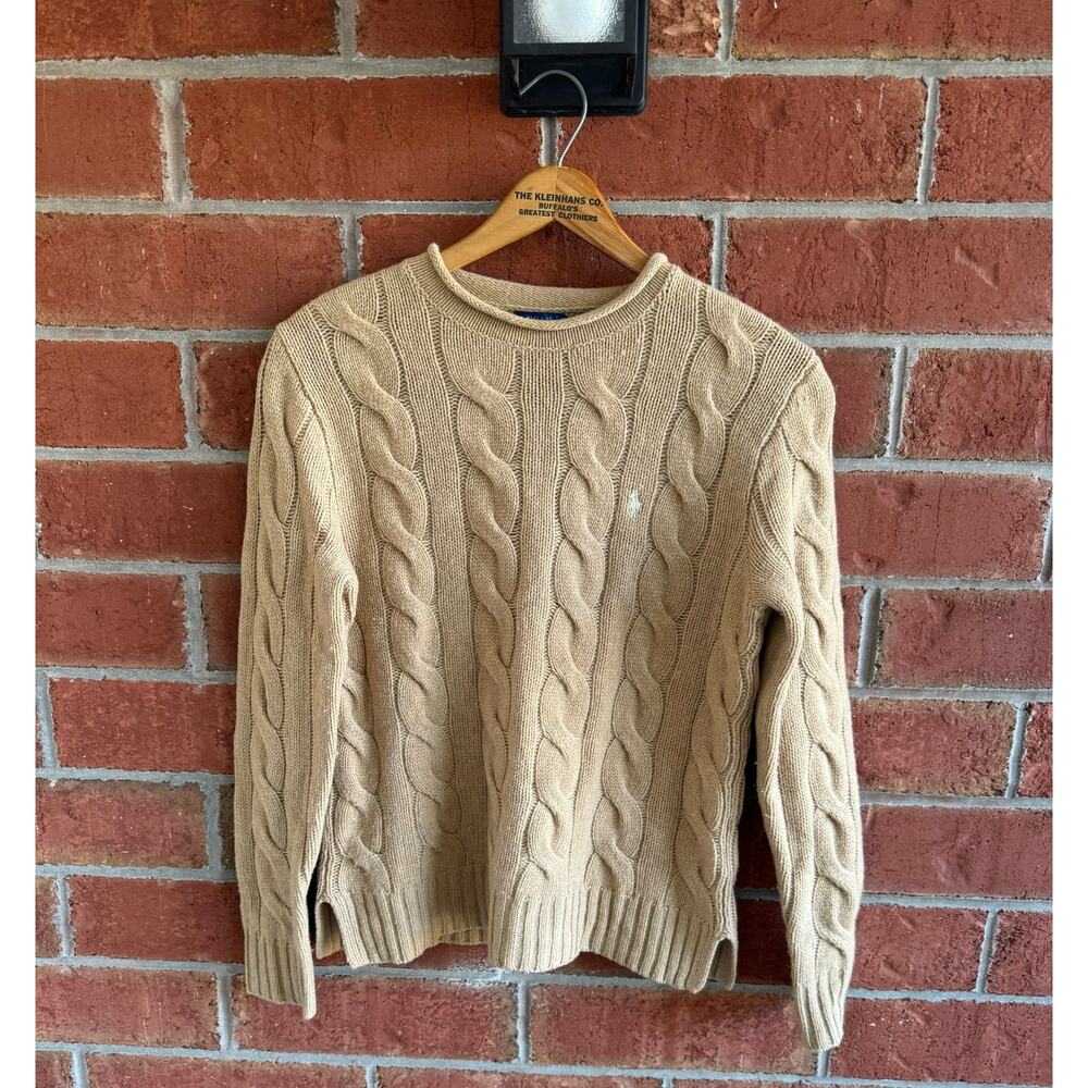 Polo by Ralph Lauren Tan Cable Knit Sweater